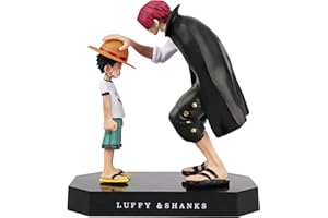 Powmag One-Pie-ce Lu-ffy and Shan-Kers Figures, 18 cm PVC Character Model Action Figure Collectibles Ornaments Statue Desktop Decoration