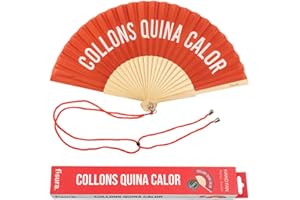 Fisura – Abanico original con mensaje. Abanico de madera moderno y colorido. Ventilador de mano. Colgador incluido. Medidas: 42,5 x 23 cm