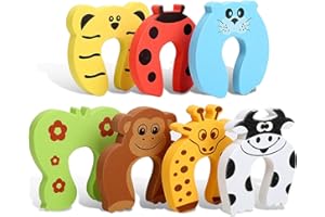 ESTEOPT Door Finger Pinch Guards, 7 Pack Foam Safety Door Guard Baby Proof Door Slam Stopper, Prevent Child Finger Pinch Injuries,Slamming Door,Child or Pet from Getting Locked in Room