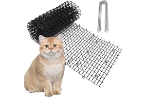 TSLBW 200 * 28cm Katzen-Matte mit Spikes Katzenabwehr-Matte Stacheln Gartenarbeit Kunststoff Katzenmatte 8 Heringe Haustierabschreckungsmatte für Wildtiere Pflanzenschutznetz den Außenbereich