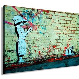 Wandbilder Set Banksy Follow Your Dreams XXL Bild Schlafzimmer Wohnzim