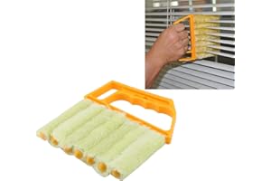 EBTOOLS Mini środek do czyszczenia, zdejmowana szczotka do żaluzji kuchennych do klimatyzatora, narzędzie do czyszczenia kurzu, lekka zmywalna ręczna szczotka do okien, boczny winyl, wentylator samochodowy