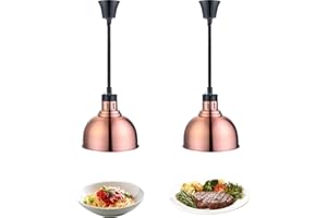 YAOYAOO Lampada per Scaldavivande Commerciale, Lampada Termica Sospeso Cibo Riscaldanti, Lampada Riscaldante per Cucina Ristorante a Buffet, Alimentare Calore Lampada, Cavo Retrattile: 60-180cm