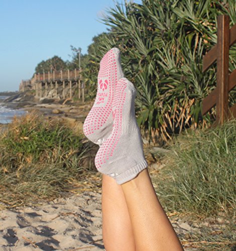 Die Besten Rutschfesten Luxuriösen Yoga-Socken aus Bambus für Pilates Rehaklinik| Umweltfreundlich| Atmungsaktiv| Hygienische Grip-Socken mit Anti- Rutsch-Beschichtung für perfekte Standfestigkeit - 4