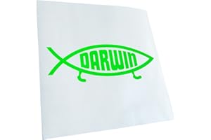 KIWISTAR - Naklejka na samochód - Darwin Ryba Naklejka na samochód, laptop, rower, ciężarówkę, motocykl, wielokolorowa JDM Decal Racing