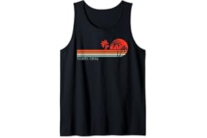 SANTA CRUZ RETRO VINTAGE DESIGNS Santa Cruz California Retro Vintage Sunset Beach 70s 80s Camiseta sin Mangas