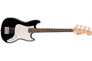 Squier by Fender Sonic Bronco gitara basowa, podstrunnica laurowa, biała pickguard, czarna, w zestawie bezpłatne wirtualne lekcje