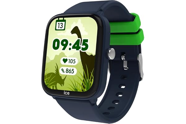 Ice-Watch - ICE smart junior 3.0 Blue 1.75 AMOLED - Uppkopplad rektangulär blå klocka för pojkar med silikonarmband - 024295