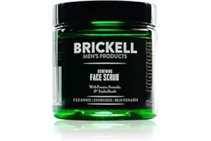 BRICKELL MEN'S PRODUCTS Brickell Men‘s Renewing Face Scrub - Natürliches und organisches Gesichtspeeling für Männer - Porentiefe Gesichtsreinigung mit Jojoba Perlen, Kaffee-Extrakt und Bimsstein - 59 ml - Parfümiert