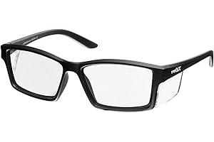 voltX Lettori di sicurezza VISION', occhiali da lettura con lente piena ingrandita Certificato CE EN166ft (+1.0 diottrie, lente trasparente) e trattamento antiappannamento