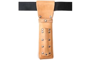 FERRARI PELLE Porta Metro Legno - in Vero Cuoio, Colore Naturale, Rivetti Cromati, Fatto a mano in Italia, Cintura non Inclusa