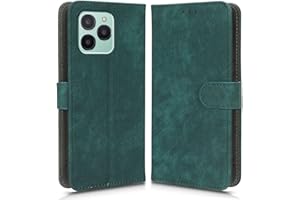 hdqICase Case Compatible with Fossibot S1 5G, RFID Block Magnetic Flip Leather Shockproof Protective Cover with Card Slots, Kickstand Green