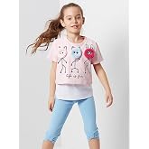 Life Is Fun Kız &Ccedil;ocuk T-shirt Tayt Takım