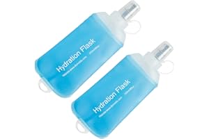 AXEN 250ML Soft Flask, TPU Foldable Running Hydration Flask, Soft Collapsible Water Bottle for Hydration Pack Cycling Marathon Running Hiking