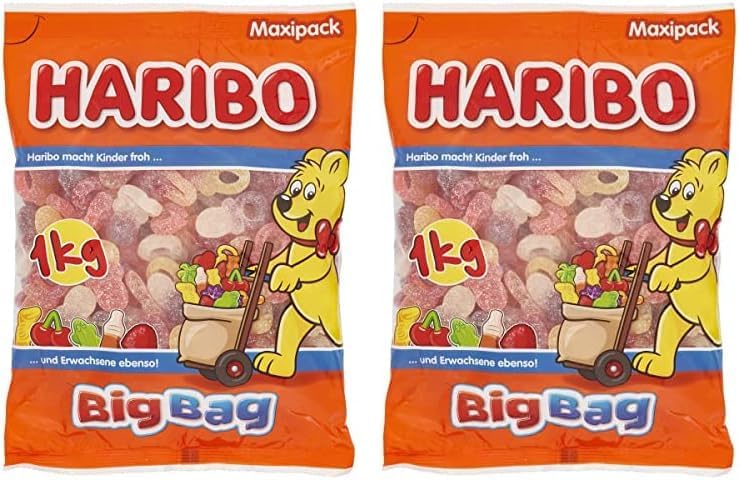 Haribo Ciucciotti Frizzi, Caramelle Gommose Frizzanti, Gusto Frutta, Ideali per Feste e Dolci Momenti di Relax - 1kg (Confezione da 2)