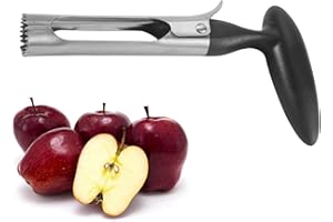 YUEJIESELECTED Apfelentkerner Apfelausstecher Edelstahl,Stabil Praktischer Apfelstecher,Apfelkernausstecher für Kitchen Pitter Corer,Entkerner Apfel,Obstentkerner,Apfelkernen,Aushöhler Tool,Fruchtentkerner (Schwarz)