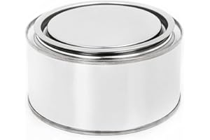 BenBow Tinplate can 8.45 fl oz (250 ml) with press-in lid - airtight, opaque, empty, round - storage/candle container - 4 pieces