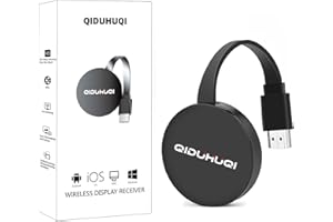 QIDUHUQI Wireless HDMI Display Adapter, Miracast HDMI Dongle Adapter for i-OS/i-Phone/Android/Monitor/Projector, Support Miracast/DLNA/Airplay