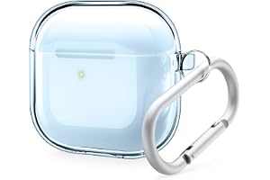 elago Genomskinligt Fodral för AirPods 5 & AirPods 4 | Karbinhake Ingår, Premium TPU-Fodral, Stöd för Trådlös Laddning, Hörlu