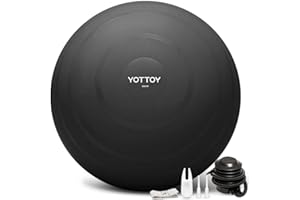 YOTTOY Anti-Burst Exercise Ball for Working Out, Yoga Ball for Pregnancy,Extra Thick Workout Ball for Physical Therapy,Stability Ball for Ball Chair Fitness with Pump