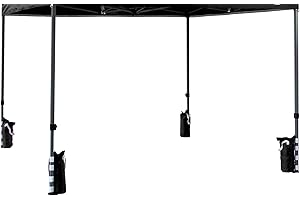 Bulhawk® SET OF 4 HEAVY DUTY POP UP GAZEBO LEG SUPPORTS FOOT WEIGHTS SAND BAGS (Black)