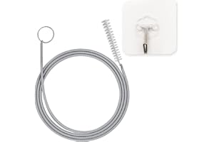 SUBTAVIK Cepillo de Limpieza de Tubo Flexible, Limpiador de Nevera de Acero Inoxidable Cepillo de Limpieza de tubería de Drenaje de Nailon con Gancho Adhesivo para tubería de Drenaje de Nevera (Blanco)