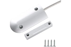 Ohamtes 1 sets Silver OC-60B NC&NO Door Magnetic Contact Wired Sensor, Roller Door Magnetic Reed Switch, Garage Door Alarm Sensor