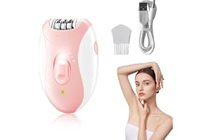 Epilator damer för helkroppstillämpning, 2 hastigheter elektrisk epilator, elektrisk rakapparat för kvinnor med blad av rostfritt stål, epilator med LED-ljus, för ansikte, kropp, armhåla ben