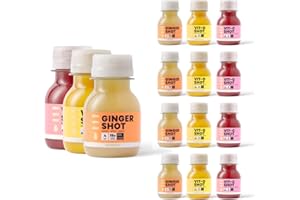 PRSS 100% COLD PRESSED Press Healthfoods, Mixed Shot Bundle, Immune Boost Trio, 4 Ginger Shots, 4 Vitamin C Shots and 4 Vitamin D shots, Natural Ingredients, Energize and Fortify
