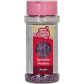 FunCakes Sprinkle Medley Sugar Sprinkles, Purple, 70g | Good Taste, Perfect for Decorating Cakes, Cakes, Cupcakes and Other S