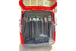 Etomvoop Heckklappe Flügeltür Kofferraumabdeckung Sonnenschutz Fliegengitter Moskitos Netz Große Größe Hecktür UV Beweis Vorhänge Sonnenschutz Schutz für T6 Wohnwagen Wohnmobil Camping