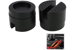 VXIWSCY 2 Rubber Block Buffer Hydraulic Car Jack Cushion Car Jack Solid, Protection de Carrosserie Voiture, Bottom of The Body Coussin de Levage Solide, Diamètre 48 mm, Capacité de Charge 3 Tonnes, Noir