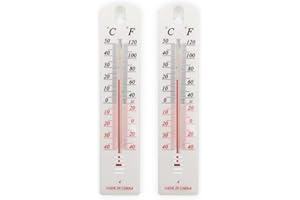 EPHEYFIF 2 PCS Wall Thermometer Indoor Room Thermometer Outdoor Thermometer For Use As Room Temperature Thermometer Monitor In The Home Office Garden or Greenhouse Wall Mounted