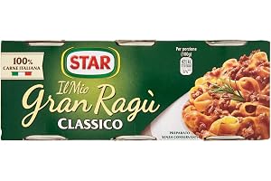 24 x Il Mio Gran Ragù Star Classico tomatsås 100 % italienskt kött sås pasta sås kryddsåser 3 x 100 g i burkar