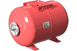 Wiltec Hydropress 50 liter, horisontell tank till hydroforpump och trycksystem med EPDM-membran