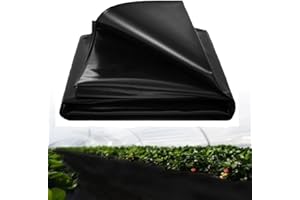 Ricofot Teichfolien, 2x6 m Teichfolie, Reißfest Baufolie Schwarz, Wasserdicht Schwarze Folie Garten, Kann Wiederverwendet Werden Teichfolie Kaufen Geeignet für Häuser Teiche Blumen Gärten