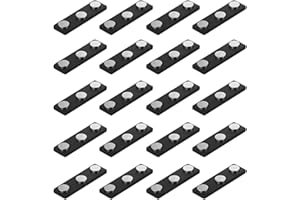 MOPOIN 20 Stück Namensschilder Magnet, Namensschild Magnetisch Selbstklebend, Namensschilder für Kleidung, Metall Namensschild Halter mit 3-Punkt Magnet für Ausweishüllen Beschriften Fliegengitter