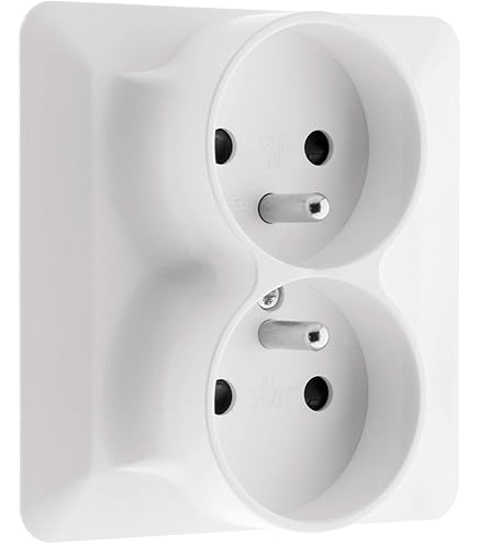 Prise double USB encastré aluminium avec support sans plaque de