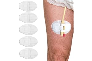 MESINURS Cath-eter Beinband-Fixierung-Aufkleber – Urinary Tube Halter Klebepad Anti-Rutsch Sammler Drainage Stabilisierungsgerät für Inkontinenz (5 Stück)
