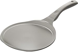 Redchef Poêle à crêpes, 26 cm, en céramique antiadhésive, sans PTFE, sans PFOA, résistante aux rayures, passe au lave-vaisselle, grise