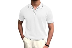 Runcati Herren Poloshirt Kurzarm Golf Tennis Polo T-Shirts Atmungsaktiv Outdoor Funktionell Sportshirt Basic Freizeit Casual Tops Sommer