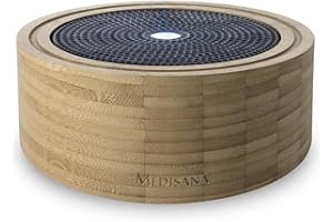 medisana AD 625 Dyfuzor Aromatyczny Bambusowy, Odświeżacz Powietrza, Lampa Fragrance z Timerem, Elektryczny Dyfuzor Zapachowy, Olejki Zapachowe, Wellness Light w 6 Kolorach, 100 ml