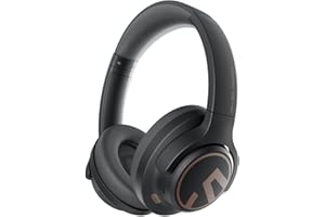 Soundpeats Space Cuffie Wireless con Riduzione attiva del rumore, Cuffie Bluetooth 5.3 over ear ANC, 123 ore di riproduzione, Driver da 40 mm,Connessione Multipoint,ENC,Modalità di gioco