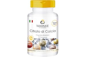 Citrato di Calcio polvere compressa- 90 Compresse - 300mg di Calcio | Warnke Vitalstoffe - Qualità da farmacia tedesca