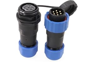 Eonvic Connecteur circulaire à souder étanche IP68 10 A 380 V SD20 7 broches pour panneau de connecteur de fil