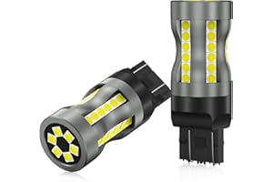 Sycreek Ampoule LED T20 W21W CANBUS Anti Erreur, 42-SMD Chipset LED 6000K Blanc pour Voiture Les Feux de recul,Les Feux arrières,Les Feux de freinage ou DRL,2 Pièces