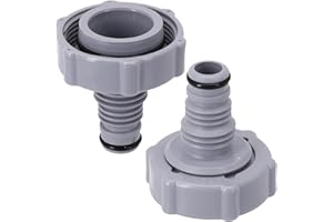YJSDDNTY 2pcs P6H1419 Valvola di Scarico, Adattatore di Scarico per Tubo Flessibile per Piscina di Scarico Adattatore Tubo Flessibile connettore valvola di Scarico (Grigio Ø 32 mm)