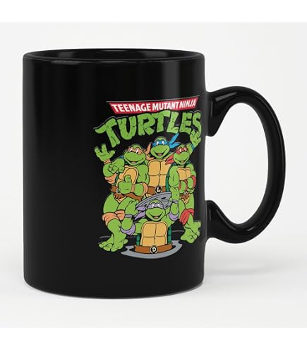 Tazza Termica TMNT 450ml - Ufficiale Tartarughe Ninja - Isolata Per Caffè E Tè - Idea Regalo Per Fan