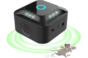 LEMENG Repellente per parassiti Spina ad ultrasuoni, Repellente per roditori Dispositivo elettronico per interni Controllo ratti con luci, Repellente per scoiattoli ad ultrasuoni