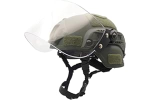 WLXW Airsoft Paintball Taktischer Helm, MICH2000 Army Combat Fast Helm, Mit Sonnenschutzbrille Für Die CS-Kriegsjagd, Schießschutzausrüstung,Grün